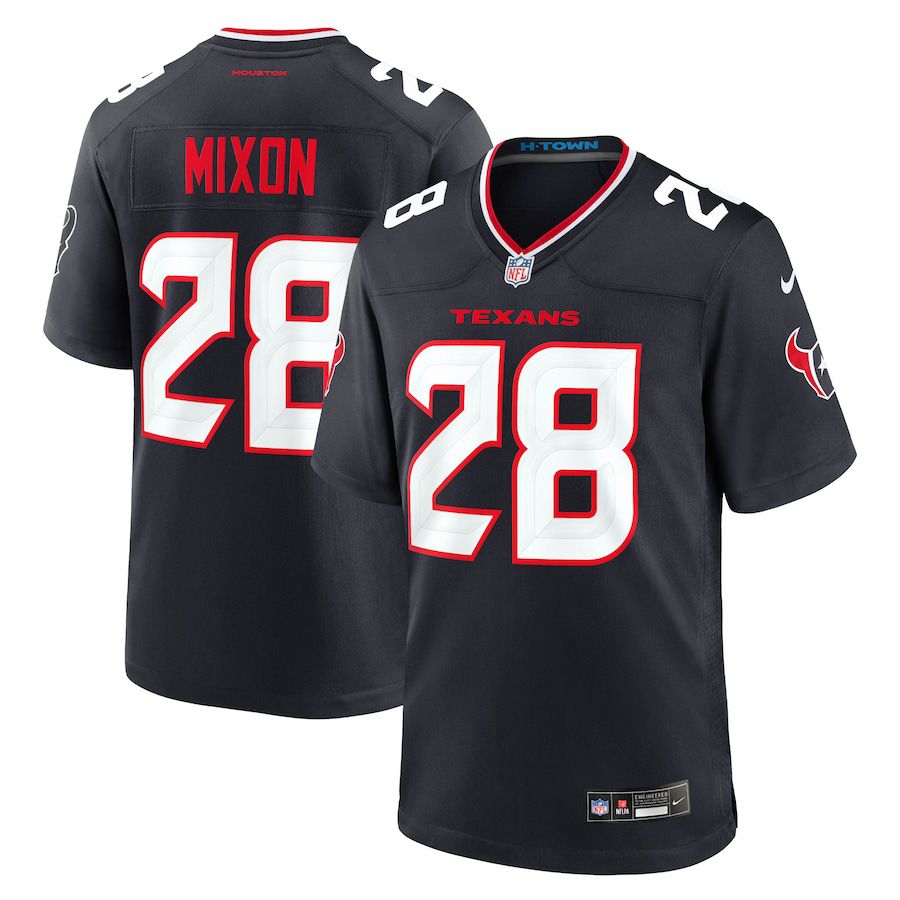 Men Houston Texans #28 Joe Mixon Nike Navy Game NFL Jersey->houston texans->NFL Jersey